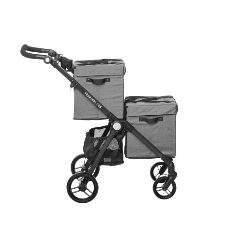 VOOMcart™ Patented Foldable Shopping Cart | Lightweight Aluminum | Easy-Maneuver Ergonomic Design | Swivel Wheels | Compact & Durable | 70 lb Capacity | Ideal for Groceries | Gray