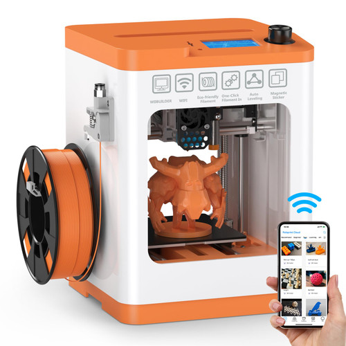Upgraded Tina2S 3D Printer, HEPHI3D 3D Printers WiFi Cloud Printing Auto Bed Leveling, Fully Assembled Mini 3D Printers for Beginners, Silent Print, Fully Open Source DIY 3D Printer for Home, School