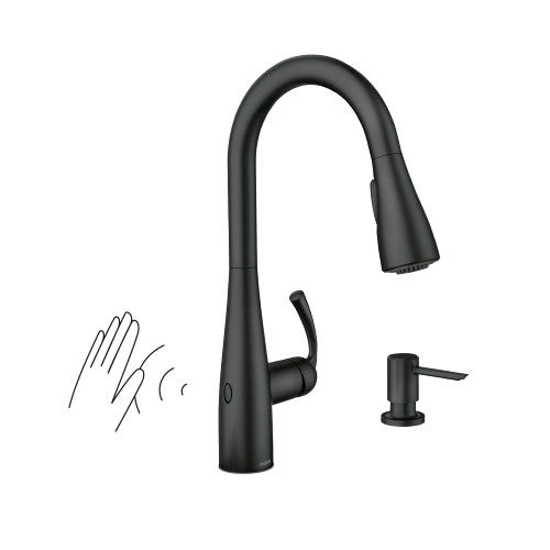 Matte Black MotionSense Wave One-Handle Touchless Kitchen Faucet
