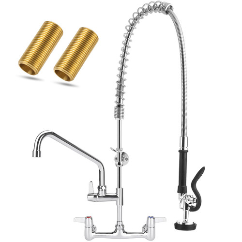 Faucet with Sprayer, 36 Inch Height Commercial Sink Faucet