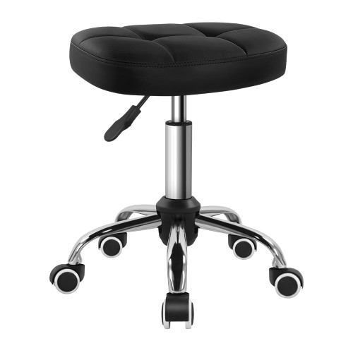 Massage Height-Adjustable and Cost-Effective Rolling Stool Chair with Square Seat