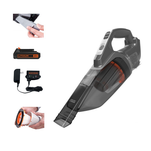 BLACK+DECKER 20V dustbuster Small Vacuum Cleaner Portable Vacuum Hand Held Cordless for Home and Car