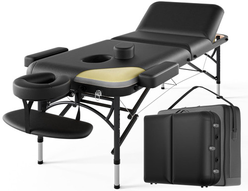 Massage Table Portable 3 Fold Premium Memory Foam Aluminium