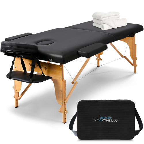 Portable Massage Table 24 inch, Height Adjustable 3 Sections Massage Bed