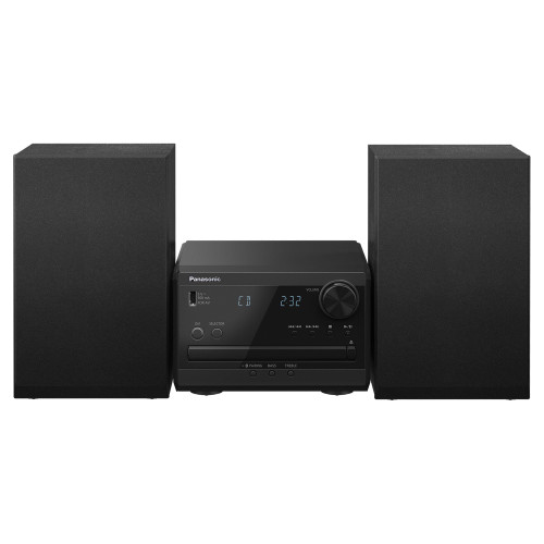 Panasonic Compact Stereo System with CD Player, Bluetooth, FM Radio and USB with Bass and Treble Control for Home with Remote Control