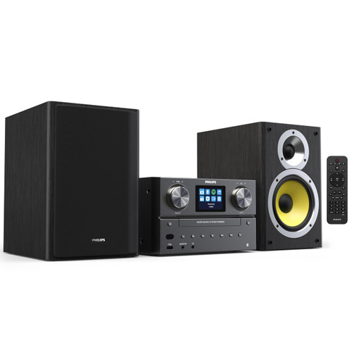 Philips Bluetooth & WiFi Stereo System for Home with CD Player, Spotify, Internet Radio, FM Radio,MP3 Playback