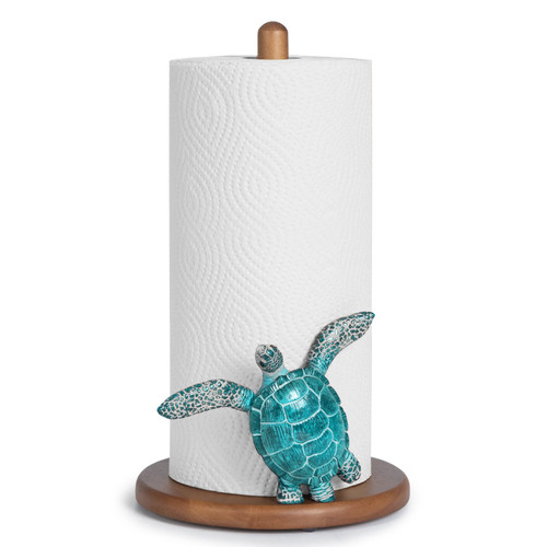 Turtle Paper Towel Holder - Coastal Decor for Home Ocean Decor Beach House Beachy Themed
