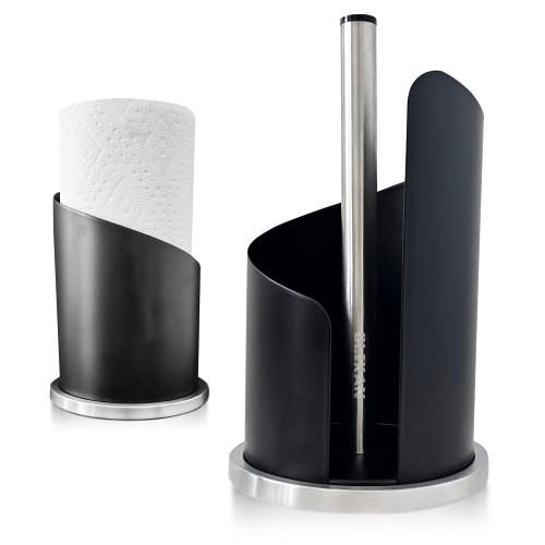 Stainless Steel Paper Towel Holder Countertop, Modern Spiral Cover Design