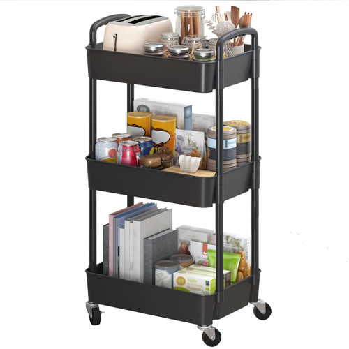 Storage Trolley for Office, Living Room, Kitchen, Movable Storage Organizer