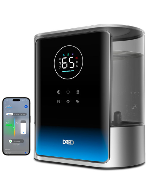 DREO 8L Smart Humidifier Large Room 600ft², HM717S, 80H Runtime Supersized Warm and Cool Mist Humidifiers for Bedroom Baby