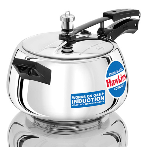Hawkins 5 Litre Contura Pressure Cooker, Stainless Steel Inner Lid Cooker