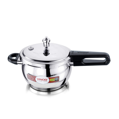 Vinod Pressure Cooker Stainless Steel – Glass Lid Handi Pot - 3.5 Liter – Indian Pressure Cooker