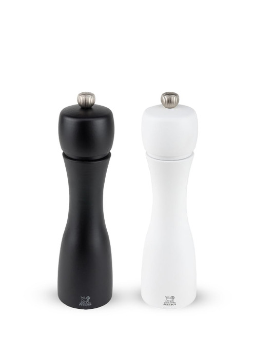 Peugeot Tahiti 8 Inch Black Pepper Mill and White Salt Mill Set