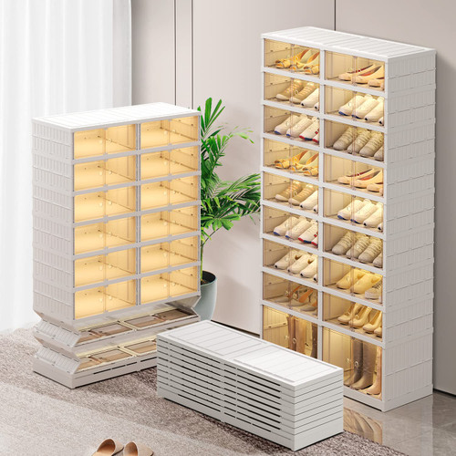 Foldable Shoe Rack Organizer for Closet,36Pairs Collapsible