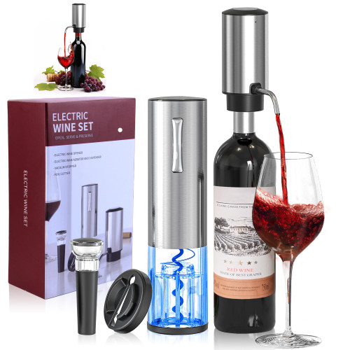 4-in-1 Rechargeable Electric Wine Opener Wine Aerator Gift Set