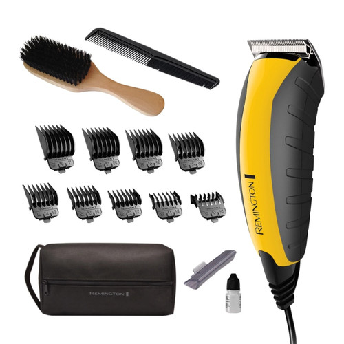 15 Piece Set with Clipper Combs, Beard Brush, Oil Bottle, Blade Guard and POWERCUT Blade System