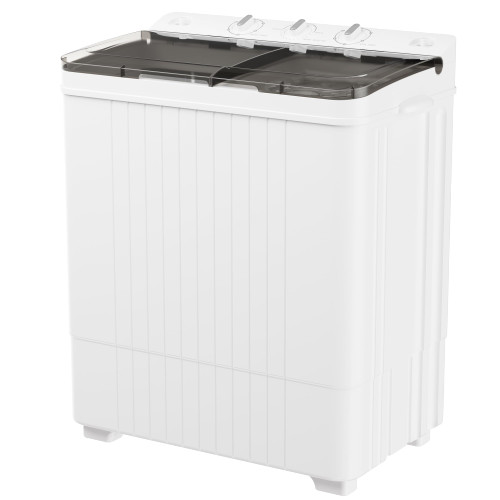 Portable Washing Machine, Twin Tub 28 Lbs Capacity Laundry, Mini Compact Washer