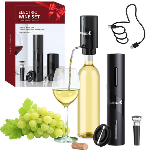 Electric Wine Set 4 | Automatic Wine Opener Dispenser Gift Set