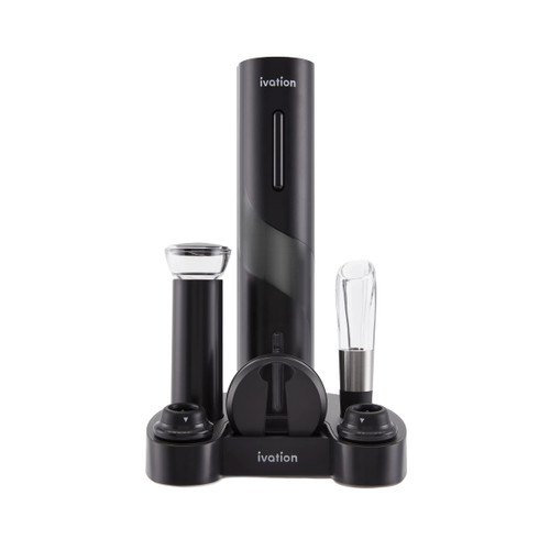 Ivation 7-Piece Wine Gift Set – Includes Electric Bottle Opener