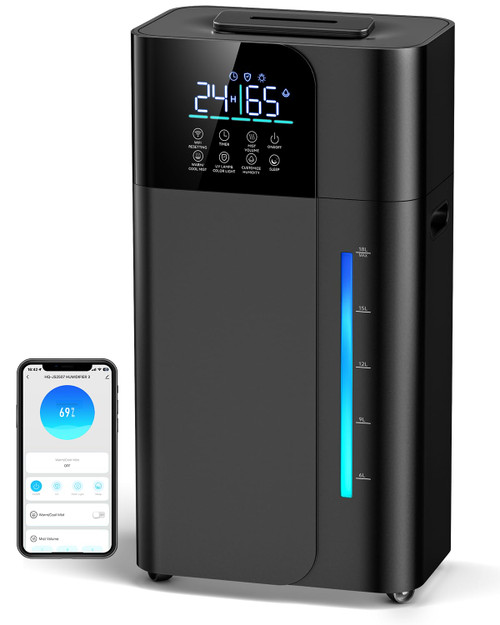 18L/4.7Gal Smart Humidifier Large Room, Warm & Cool Mist Humidifiers, Up to 2500 sq ft Whole House Coverage, 800mL/h Output