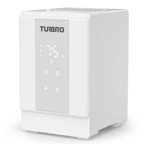 TURBRO 4L/1Gal 304 Stainless Steel Steam Humidifier, Warm Mist Humidifier for Bedroom Baby Nursery, 500 mL/h Output