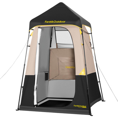 FanttikOutdoor Zeta A1 Pro Shower Tent 1 Rooms, Portable Privacy Shelter for Shower & Dressing, Instant Setup in 60 Seconds with Rainfly & Windproof, Ideal for Camping & Hiking, Fishing, Beach