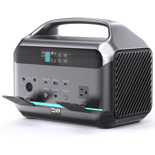 Portable Power Station 600W(1200W Peak), 576Wh Solar Generator, LiFePO4 Battery 1.5Hour Fast Charging, Power Bank for Home & Emergency Backup, Hurricane, CPAP (Solar Optional)