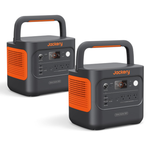 Jackery Explorer 2000 v2 Portable Power Station (2-Pack), 2042Wh LiFePO4 Battery, 2200W Solar Generator, USB-C PD 100W Fast Charging for Camping, Home Use(Solar Panel Optional)