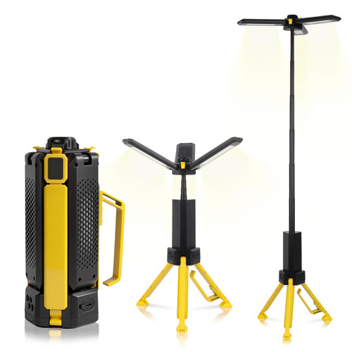 Rechargeable Telescopic Camping Light, 15000mAh Collapsible Lantern with 270° Rotation & Dimming, Portable Flashlight, Waterproof Tent Light for Outdoor Camping, Hiking, Barbecue, Fishing & Emergency