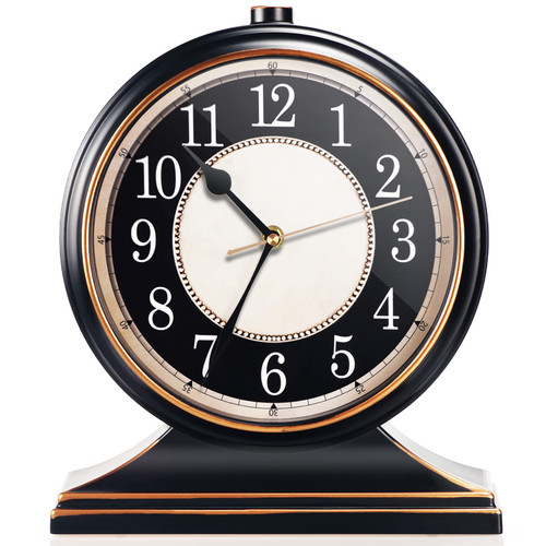 AYRELY® Vintage Desk Clock Silent-Non-Ticking 10-inch dial Table Clock,Retro Mantel Clocks and Easy to Read for Living Room