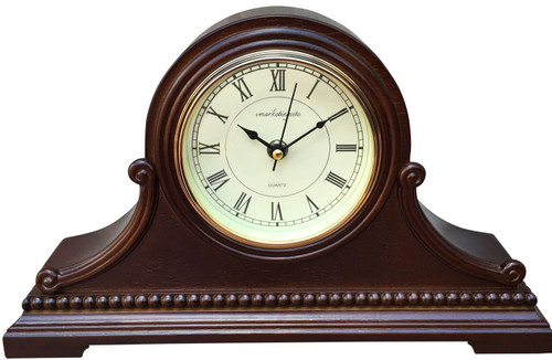 Mantel Clocks, Battery Operated, Silent Wood Mantle Clock with Westminster Chimes On The Hour
