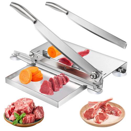 Stainless Steel Bone Cutter,Manual Meat Slicer