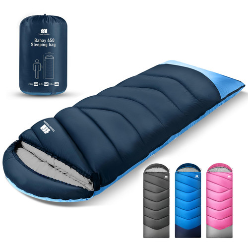 TANSTRIDER Sleeping Bags for Adults Cold Weather,3-4 Season 5lb Portable Sleeping Bag for Kids Girls Boys with Compression Sack,Camping Essentials Gear, Hiking,Travel,Backpacking,Outdoor & Indoor