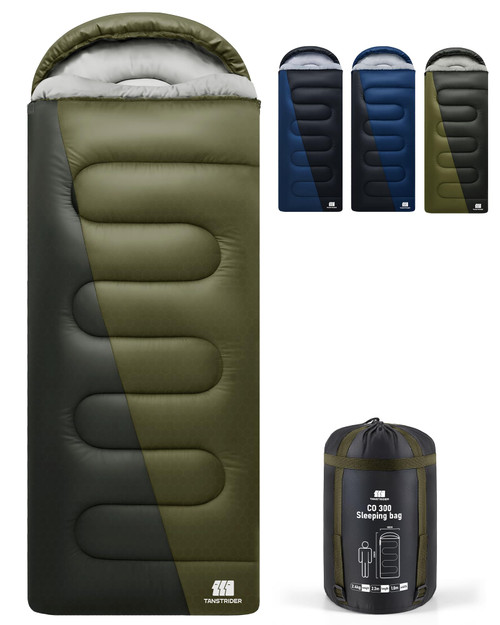 TANSTRIDER XXL Winter Sleeping Bags for Adults Cold Weather,Camping Sleeping Bag for Kids with Compression Sack,4 Season Camping Essentials Gear for Hiking,Traveling,Outdoor,Backpacking,Climbing