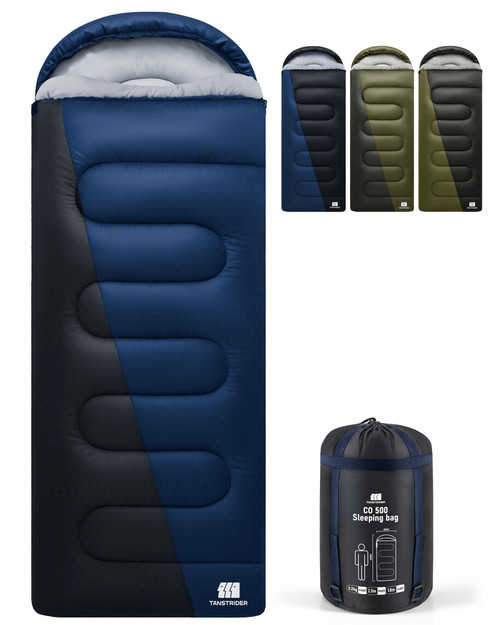 TANSTRIDER XXL Winter Sleeping Bags for Adults Cold Weather,Camping Sleeping Bag for Kids with Compression Sack,4 Season Camping Essentials Gear for Hiking,Traveling,Outdoor,Backpacking,Climbing