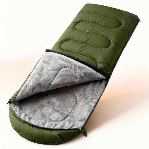 FARLAND Sleeping Bag for Adults, Cold Weather & Warm Plush Fleece-Lined Interior - Portable Waterproof Windproof with Compression Sack for Camping Hiking Traveling Indoor & Outdoor