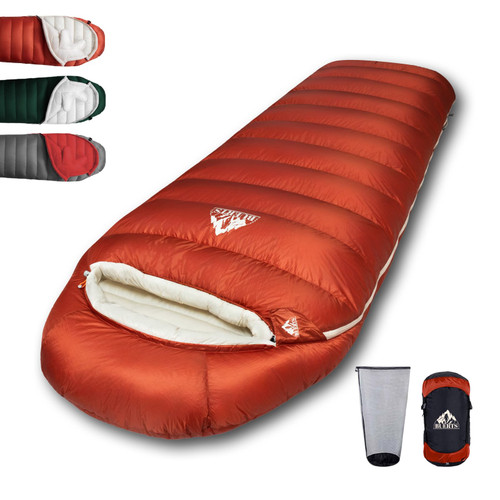 BUERTS Down Sleeping Bags for Adults, Premium 680FP Down Fill Backpacking Sleeping Bag for Cold Weather for Camping, Hiking and Traveling, Comes with Compression Sack.