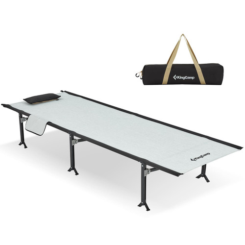 KingCamp Camping Cots for Adults, 1000D Cationic Oxford Heavy Duty Folding Cot, Extra Wide 28" Ultralight Portable Sleeping Bed for Tent, Office Nap, Travel, Supports 441 lbs with 7075 Aluminum Frame