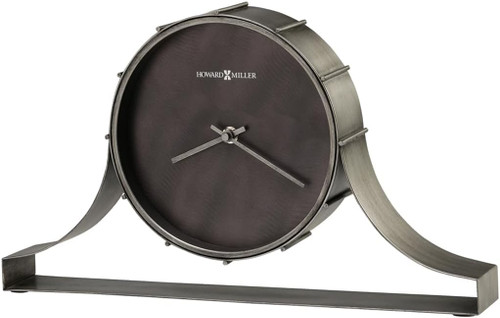 Howard Miller Seeley Mantel Clock - Antique Tabletop Clock with Quartz Movement, Bent Iron Frame, Industrial Style, Battery-Operated Shelf Accent