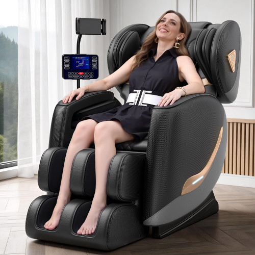 Zero Gravity Massage Recliner with Deep Kneading Shiatsu Massage, Foot Roller Reflexology, 14 Airbags, Heat Therapy