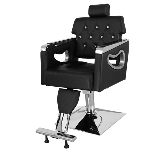 Chair, Styling Salon Chair with Headrest and Footrest, 360° Swivel
