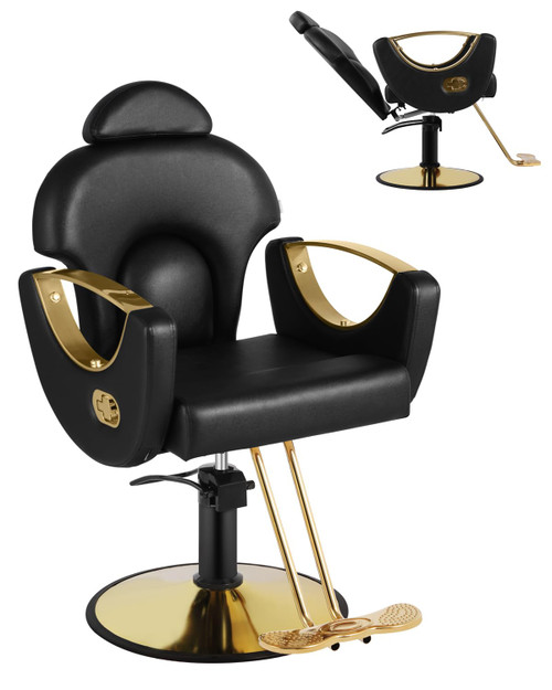 Salon Barber Chair, Reclining Salon Chair for Hair Stylist, Hair Salon Chair