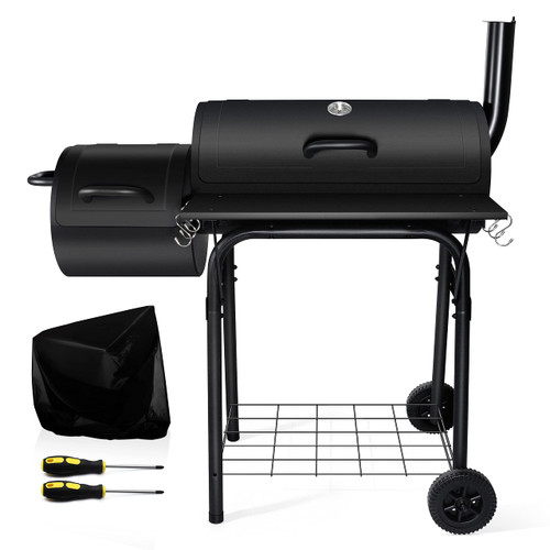 Outdoor Charcoal Grill with Smoker