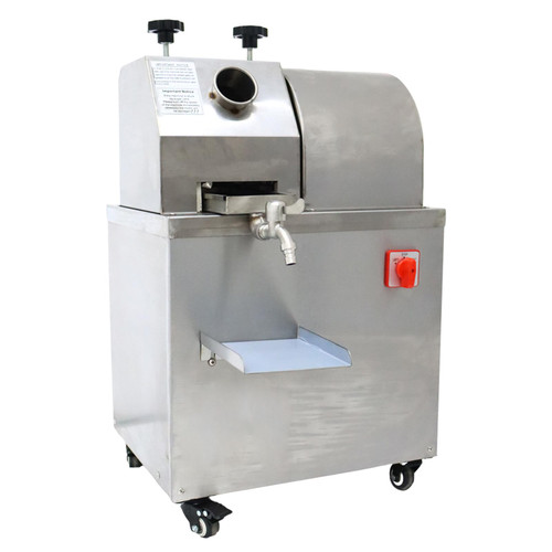 110V Vertical Electric Sugar Cane Juicer with Casters