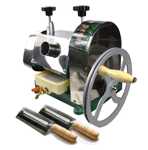 Commercial Sugar Cane Ginger Press Juicer with 3 Stainless Steel Rollers