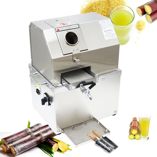 Electric Sugarcane Juicer, Sugar Cane Press Extractor, Stainless Steel 3 Rollers