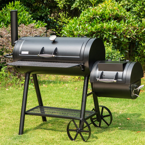 Heavy-Duty Charcoal Outdoor Smoker Grills, Extra Large Offset Smoker
