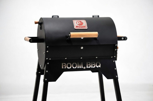 Outdoor BBQ Charcoal Grill, Black Steel, Backyard Barbecue Cooking