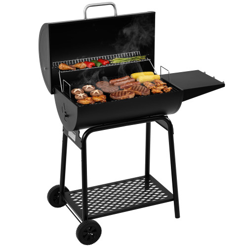 Royal Gourmet CC1830 28 Inch Barrel Charcoal Grill with Warming Rack, Outdoor BBQ Grill