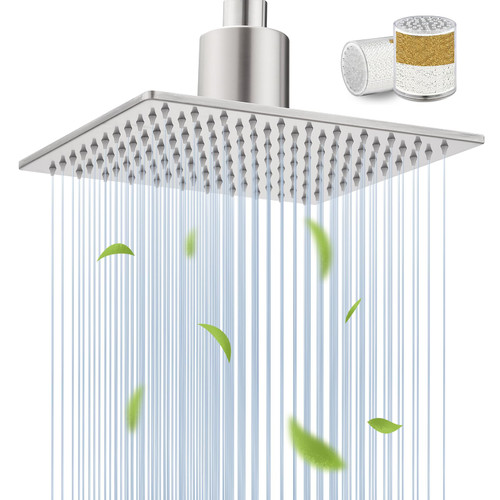 Shower Head for Hard Water, All-Metal High Pressure Rain Showerhead